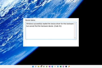 Code 41 error that reads Windows successfully loaded the device driver for this hardware but cannot find the hardware device