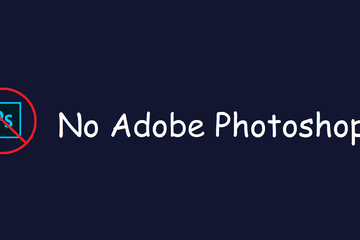 'No' symbol indicating No Adobe Photoshop