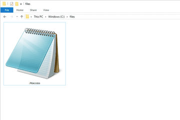 HTACCESS file in Windows 10 that opens with Notepad