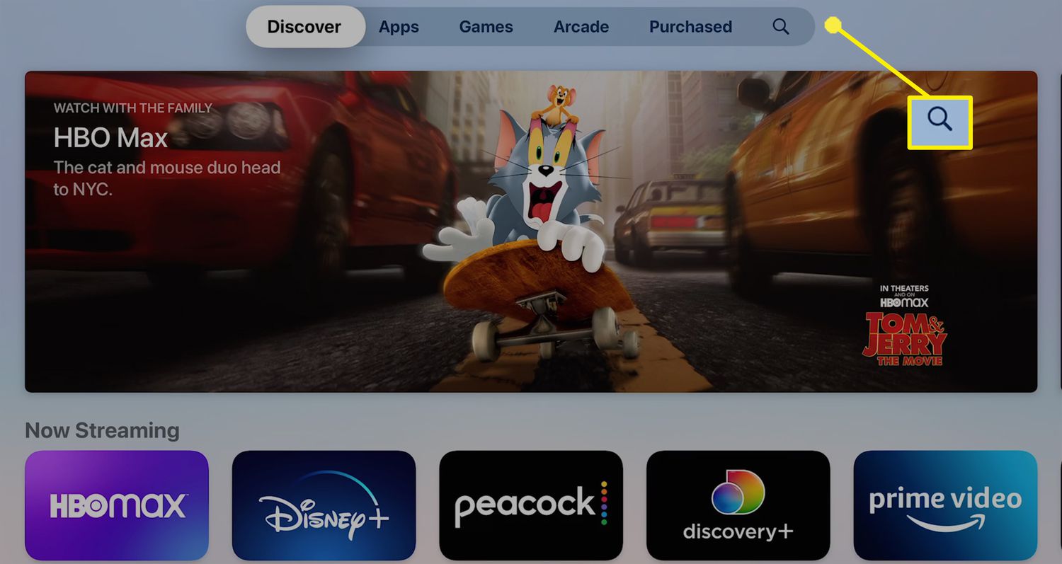 Downloading Peacock on an Apple TV.