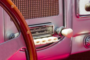 Close-Up Of Radio In Vintage Car