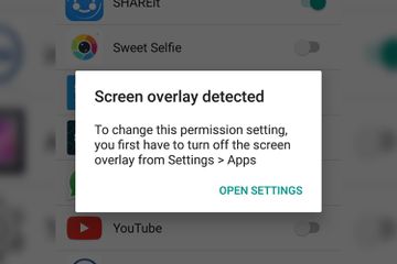 Screen Overlay detected error