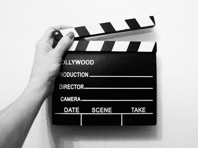 A video production slate.