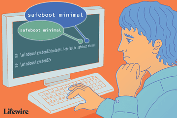 Person using the safeboot command to start Windows in Safe Mode