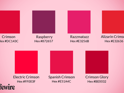 Crimson color swatches with Hex codes