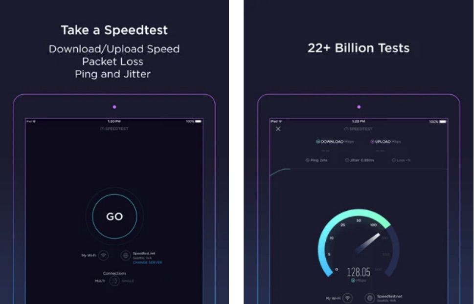 Speedtest by Ookla free iPad app