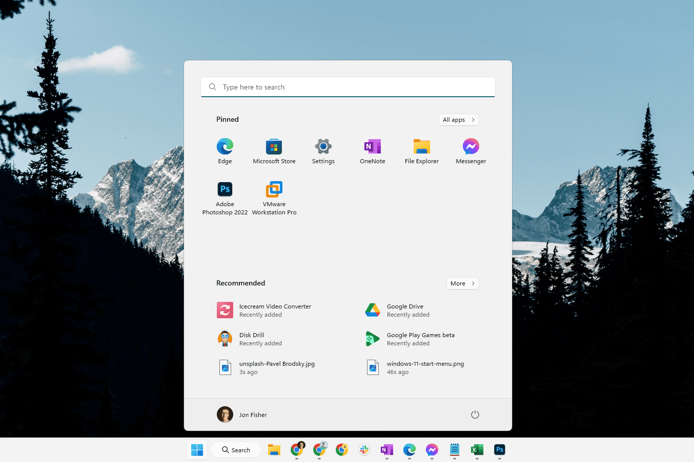 Windows 11 Start menu