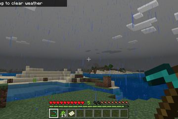 Changing to Clear weather in Minecraft