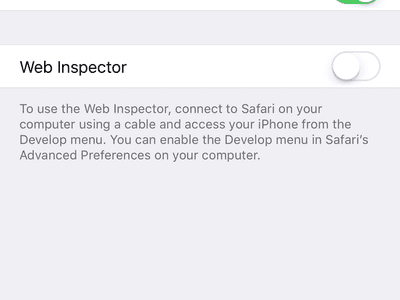 Javascript settings on iPhone