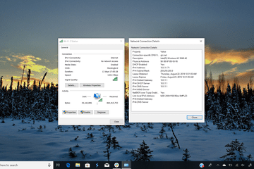 Default Gateway on Windows 10 Desktop