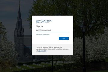 Logging into Villanova University web email