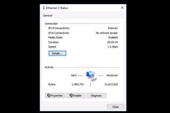 Windows Internet Connection setting that shows IP4 connectivity to Internet, but IPv6 shows "No network access"