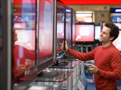 Man buying a TV