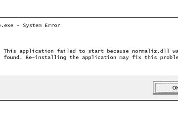 Normaliz.dll not found error message