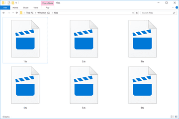 Screenshot of TS files that open with the Windows Movies & TV app