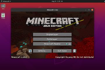 Minecraft Java edition home screen