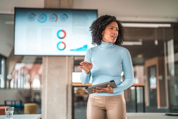 A woman leader in a tech company.