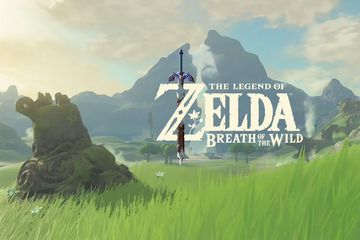 Breath of the wild title on landscape