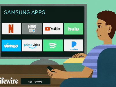 Illustration of Samsung Apps on an HDTV.