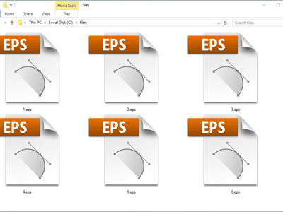 EPS files in a folder in Windows 10