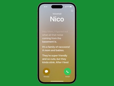 Live Voicemail transcription on an iPhone lock screen