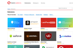 Opera Extensions page