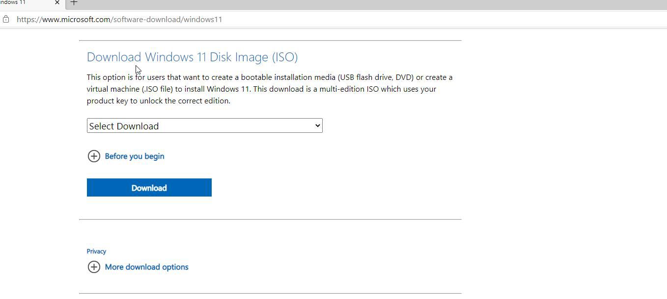 Download Windows 11 ISO