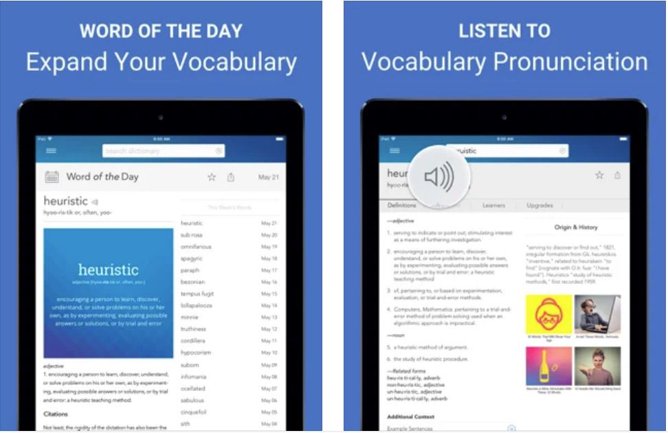 Dictionary.com free iPad app