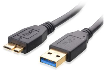 Photo of a USB 3.0 Type A to Micro-B Cable