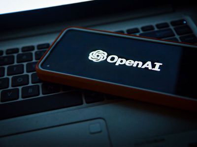 Phone with OpenAI logo on it.