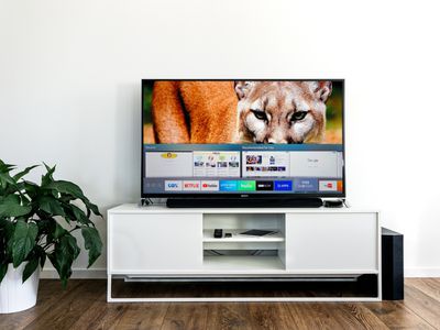 Samsung Web Browser on TV in a living room