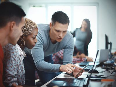 Mobile apps developers at the office using Safari's Responsive Design Mode