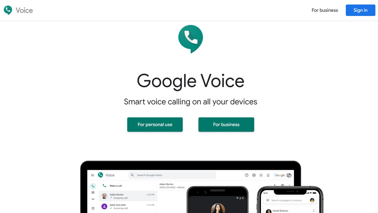 Google Voice website for making calls and recording them.