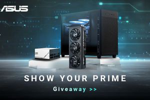 The Asus Show Your Prime give away graphic that shows the Prime GeForce RTX 4070 SUPER OC Edition graphics card.