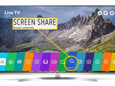 Screen Share App on LG Smart TV Home Screen