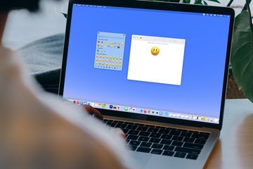 Emoji keyboard and an emoji in the Notes app on Mac