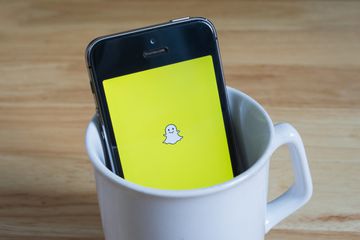 An image of the Snapchat app on a smartphone.