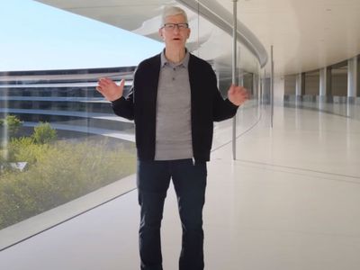 Tim Cook presenting at an Apple event in May 2024