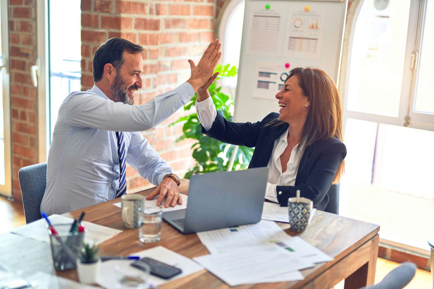 The weak corporate high-five, in the wild