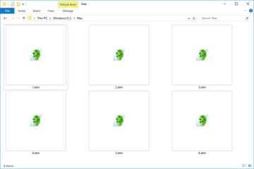 Screenshot of several XTM files in Windows 10