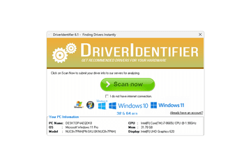 DriverIdentifier start page