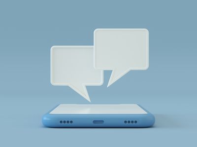 Illustration of a smartphone with speech bubbles coming out of it