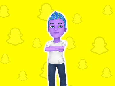 My AI avatar on a yellow background with the Snapchat logo