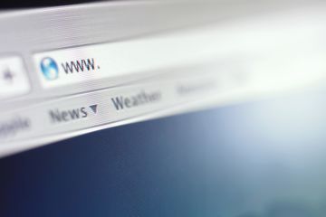 Close up of address bar on internet browser