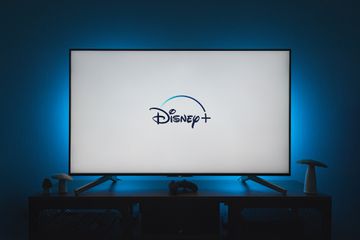 disney plus logo on a TV