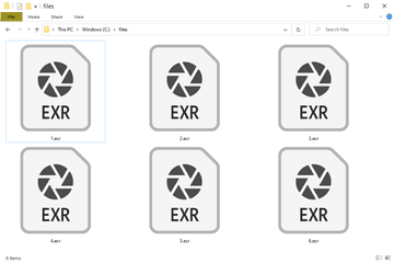 EXR files in Windows 10 that open with Photoshop