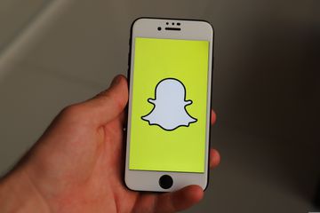 Snapchat logo on an iPhone