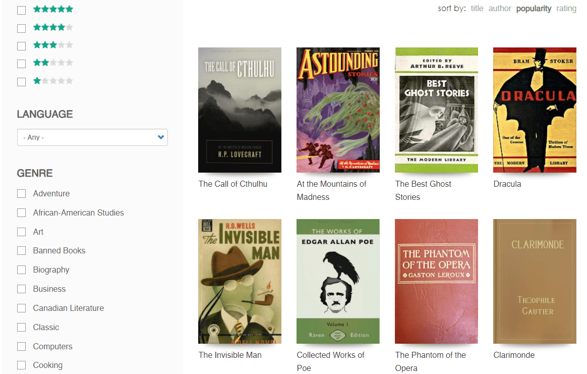 ManyBooks free books