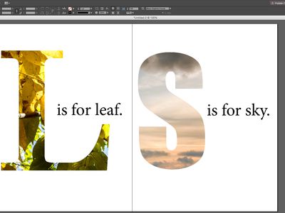 A common masking technique is to use a letterform as an image mask.