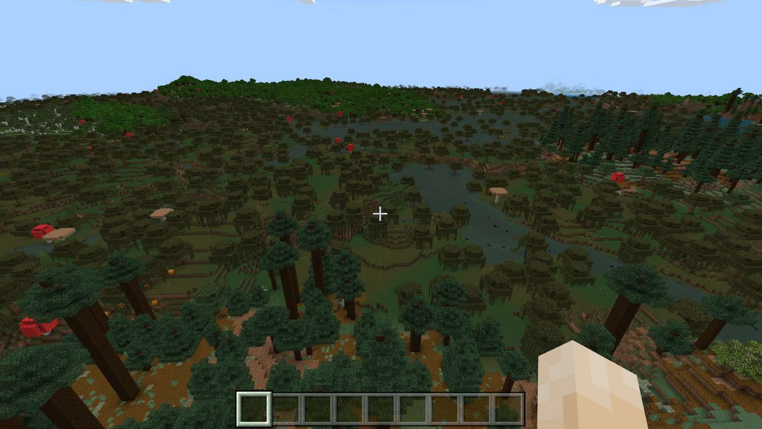 Giant swamp biome seed in Minecraft